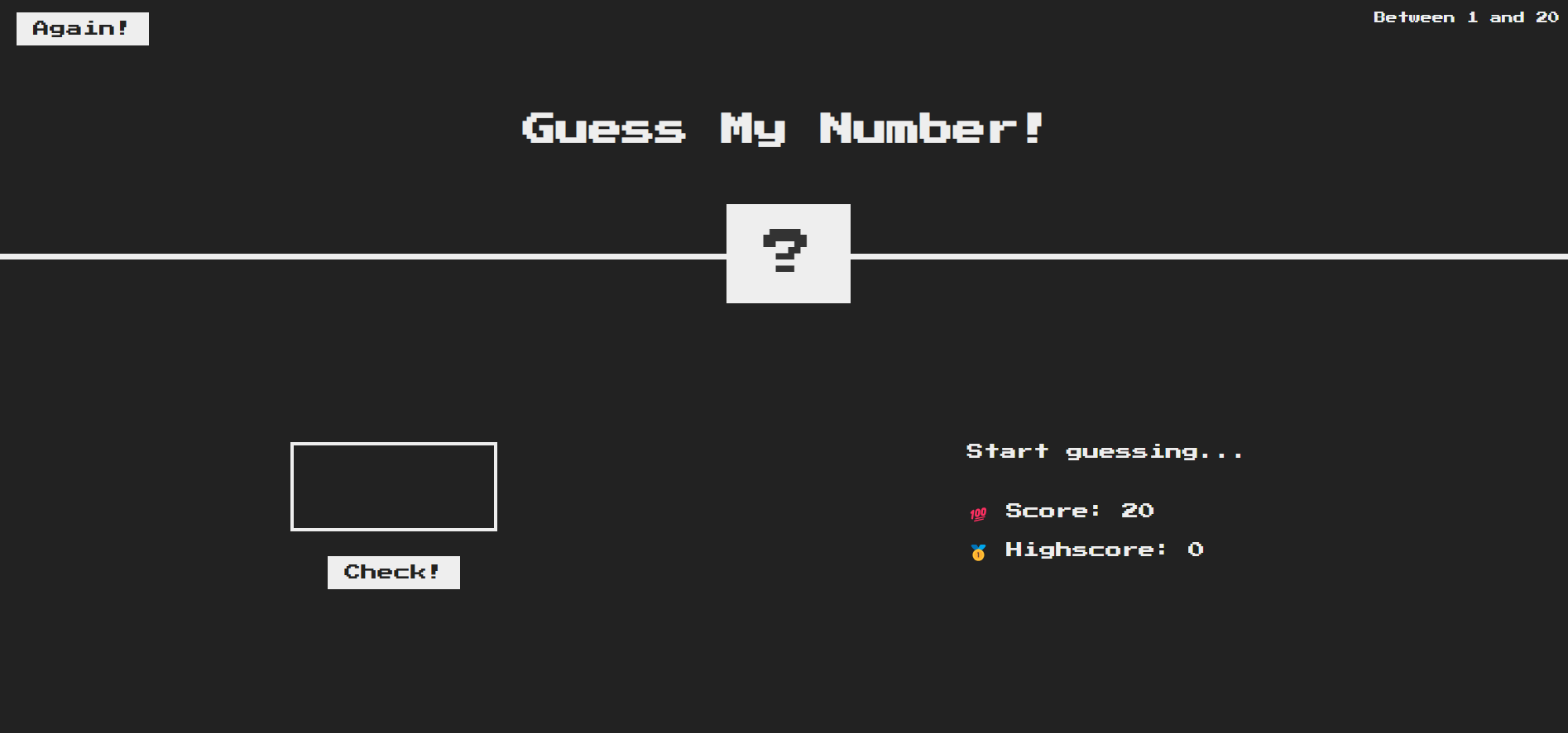 Guess The Number