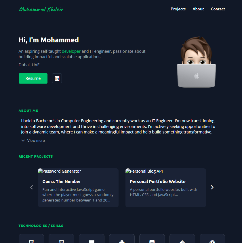 Personal Portfolio Website